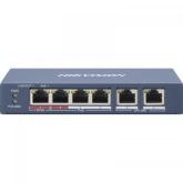 Switch Hikvision DS-3E0106HP-E, 4 porturi, PoE