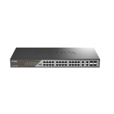 Switch D-Link DSS-200G-28MP, 24 porturi, PoE