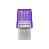 Memorie USB Kingston DataTraveler microDuo 3C, 256GB, USB-C/USB, Purple