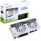 Placa video ASUS nVidia GeForce RTX 4070 Dual White 12GB, GDDR6X, 192bit