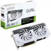 Placa video ASUS nVidia GeForce RTX 4070 SUPER DUAL WHITE OC 12GB, GDDR6X, 192bit