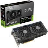 Placa video ASUS nVidia GeForce RTX 4070 SUPER DUAL OC 12GB, GDDR6X, 192bit