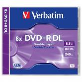 DVD+R DL Verbatim 43541, 8x, 8.5GB, 1buc, Jewel Case