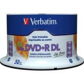 DVD+R imprimabil Verbatim DL 8X, 8.5GB, 50buc, Spindle