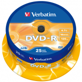DVD-R Verbatim 16x, 4.7GB, 25 buc, Spindle