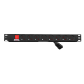 PDU Gembird  EG-PDU-014-FC14, 8x French Socket, 3m, Black