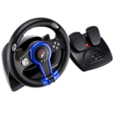 Volan cu pedale gaming FlashFire Drift Wheel, Black-Blue