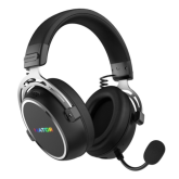 Casti cu microfon Hator Hypergang 3, USB Wireless/Bluetooth 5.4/USB-C/A, Black-Silver