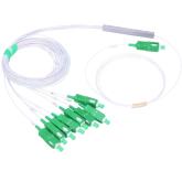 Patch Cord FO Extralink EX.3487, SC/APC - 8 x SC/APC, 1 m, White