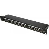 Patch Panel Extralink EX.9823, 19inch, 1U, 24 porturi, Cat5e, STP, Black