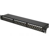 Patch Panel Extralink EX.9830, 19inch, 24 porturi, Black