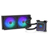 Cooler procesor Endorfy Navis F240, ARGB LED, 2 x 120 mm, Black
