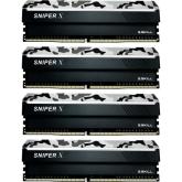 Kit Memorie G.Skill Sniper X Black Series, 64GB, DDR4-2400Mhz, CL17, Quad Channel