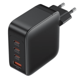 Incarcator retea Vention FEIB0-EU, 3 x USB-C female, 1 x USB-A female, 140 W, Black
