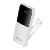 Baterie portabila Vention FHOW0, 10.000 mAh, 1 x USB-C, 2 x USB-A, White