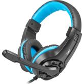 Casti cu microfon Natec Fury Wildcat, 3.5mm jack, Black-Blue