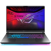 Laptop ASUS ROG Strix G16 (2025) G614PR-RV059, AMD Ryzen 9 8940HX, 16 inch, RAM 16GB, SSD 1TB, nVidia GeForce RTX 5070 Ti 12GB, No OS, Eclipse Gray