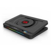 Cooler Pad Redragon Windseeker pentru laptop de 17 inch, RGB, Black