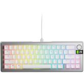 Tastatura Glorious PC Gaming Race GMMK 3 PRO 65% Prebuilt - Fox Switches, RGB LED, USB-C, Silver