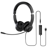 Casti cu microfon Acer Conference, USB / 3.5 mm jack, Black