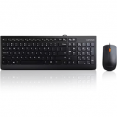 Kit Tastatura Lenovo 300, USB, Black + Mouse Optic, USB, Black