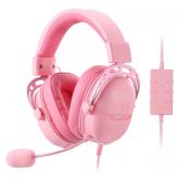 Casti cu microfon Redragon Aurora, USB-A, Pink