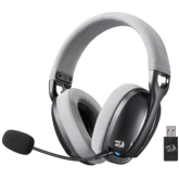 Casti cu microfon Redragon Skuld Pro, Blue LED, USB-A/Bluetooth/USB Wireless, White