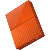 Hard disk portabil Western Digital My Passport New 1TB, Orange, 2.5inch