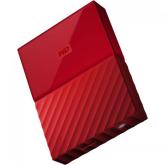 Hard disk Portabil Western Digital My Passport New 4TB, Red, 2.5inch