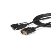 Cablu Startech HD2VGAMM3, HDMI - VGA + micro USB-B, 0.9m, Black 