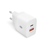 Incarcator retea Targus HJ205EU, 1x USB-A, 1x USB-C, White