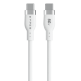 Cablu de date Targus HyperJuice, USB-C male - USB-C male, 1.5 m, White