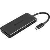 Hub USB-C Transcend HUB5C, 2x USB 3.0 + 1x USB-C 3.1, Black