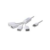 Hub USB Digitus DA-70216, 4x USB 2.0, White