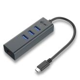 Hub USB i-tec C31METALG3HUB, 3x USB 3.2 gen 1 + 1x RJ-45, Space Grey