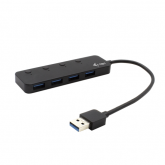 Hub USB I-TEC U3CHARGEHUB4, 4x USB 3.2 gen 1, Black