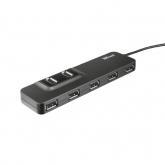 Hub USB Trust Oila, 7x USB 2.0, Black
