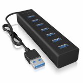 Hub USB Raidsonic Icybox IB-HUB1700-U3, 7x USB 3.2 gen 1, Black
