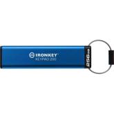 Stick Memorie Kingston IronKey Keypad 200, 256 GB, USB 3.0, Blue