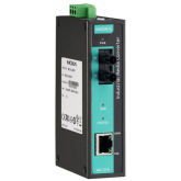 Convertor Media Moxa IMC-21A-M-ST-T 100 Mbps, 1300 nm, Multi-mode, 5 km, RJ45 - ST
