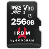 Memory Card MicroSDXC Goodram IRDM M3AA 256GB, Class 10, UHS-I U3, V30 + Adapter