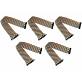 Cablu Cable Master Jumper Wire JW40-040FF-5, 40-pin female - 40-pin female, 0.4 m, Multicolor, 5 bucati