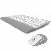 Kit Wireless Delux K3300G+M520GX-SL-GR - Tastatura, Layout US, USB Wireless, White-Grey + Mouse Optic, USB Wireless, White-Grey