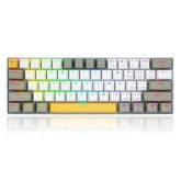 Tastatura Redragon Draconic Pro, RGB LED, USB/USB Wireless/Bluetooth, White-Grey