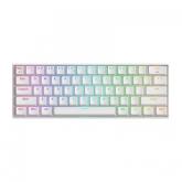 Tastatura Redragon Draconic Pro, RGB LED, USB/USB Wireless/Bluetooth, White