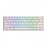 Tastatura Redragon Draconic Pro, RGB LED, USB/USB Wireless/Bluetooth, White