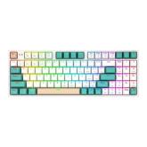 Tastatura Redragon Veigar, RGB LED, USB/USB Wireless/Bluetooth, White-Green