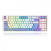 Tastatura Redragon Gloria Pro, RGB LED, USB Wireless/USB/Bluetooth, White-Blue