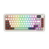 Tastatura Redragon Flekact Pro, RGB LED, USB/Bluetooh/USB Wireless, White-Green