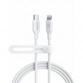 Cablu de date Anker Bio 541 KA80A2G21, Lightning male - USB-C male, 1.8m, White